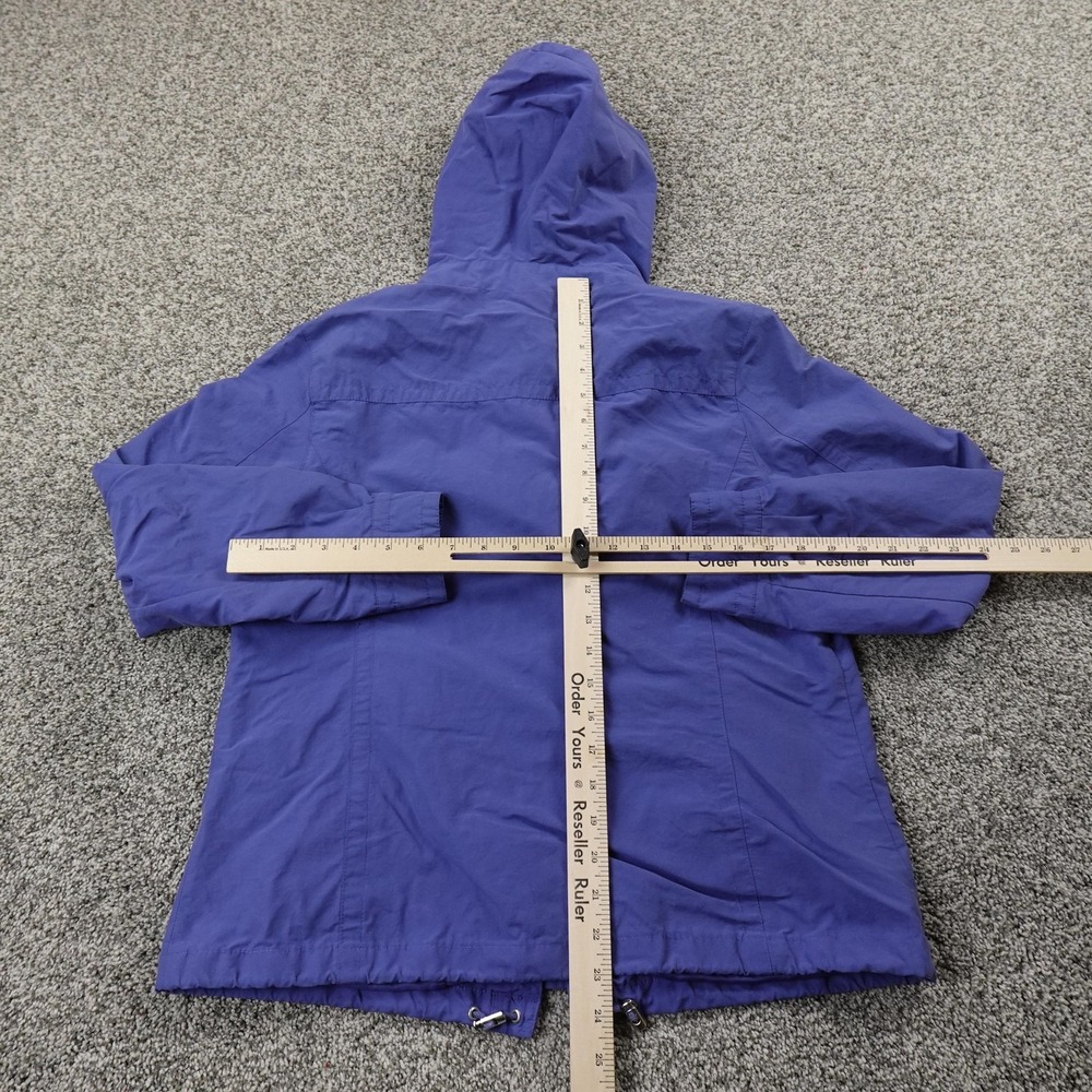 Appleseeds Jacket Womens Small Blue Hooded Full Zip Lightweight Windbreaker Coat - Picture 4 of 8